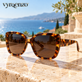 vyrqenzo™ Oversized Tortoiseshell Sunglasses front view