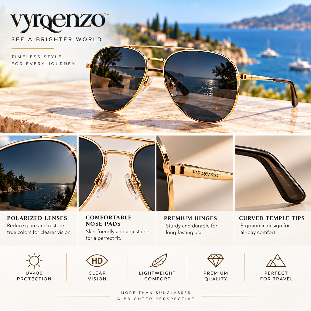 vyrqenzo™ Double-Bridge Aviator Sunglasses image 2
