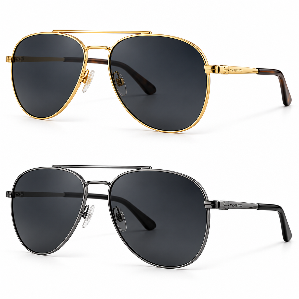 vyrqenzo™ Double-Bridge Aviator Sunglasses image 4