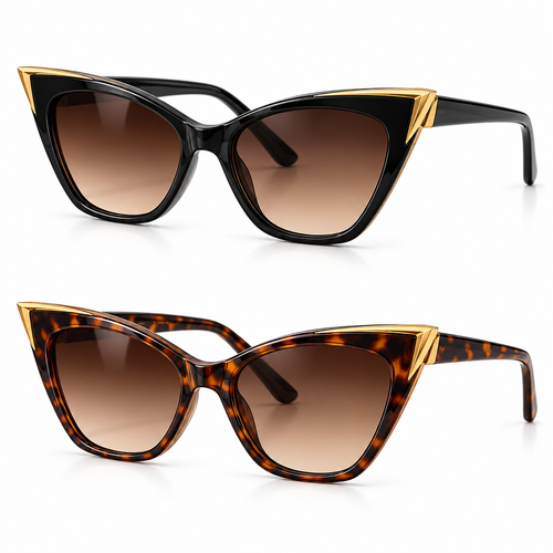vyrqenzo™ Angular Cat-Eye Sunglasses front view
