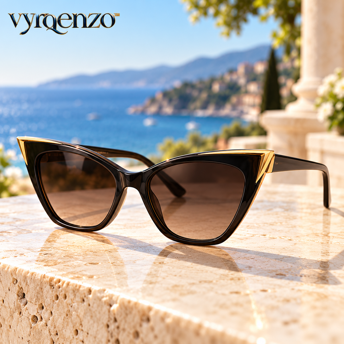 vyrqenzo™ Angular Cat-Eye Sunglasses image 3