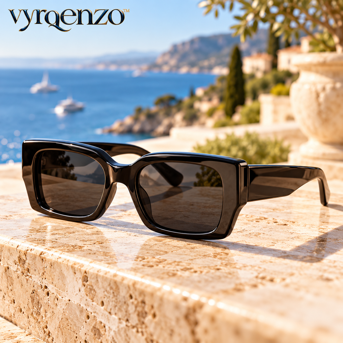 vyrqenzo™ Sculptural Rectangle Sunglasses image 2