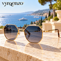 vyrqenzo™ Geometric Metal Sunglasses front view