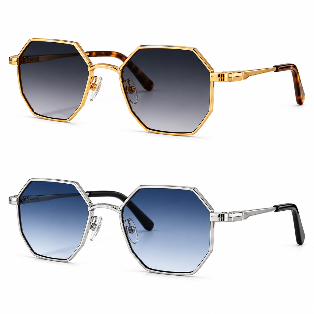 vyrqenzo™ Geometric Metal Sunglasses image 4