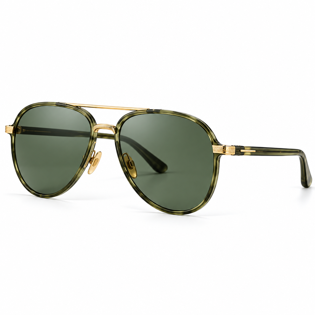vyrqenzo™ Honey Tortoise Aviator Sunglasses image 2