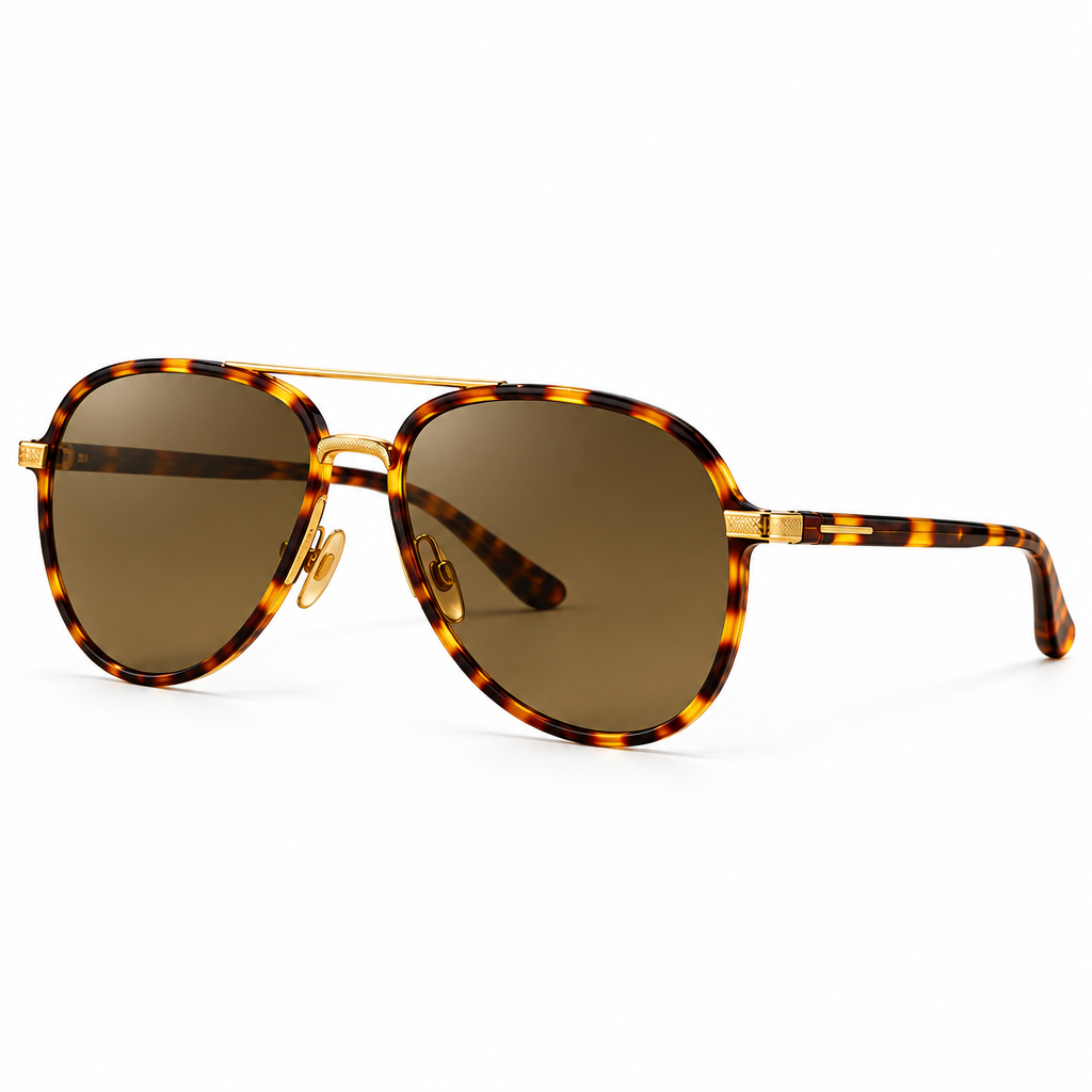 vyrqenzo™ Honey Tortoise Aviator Sunglasses image 3