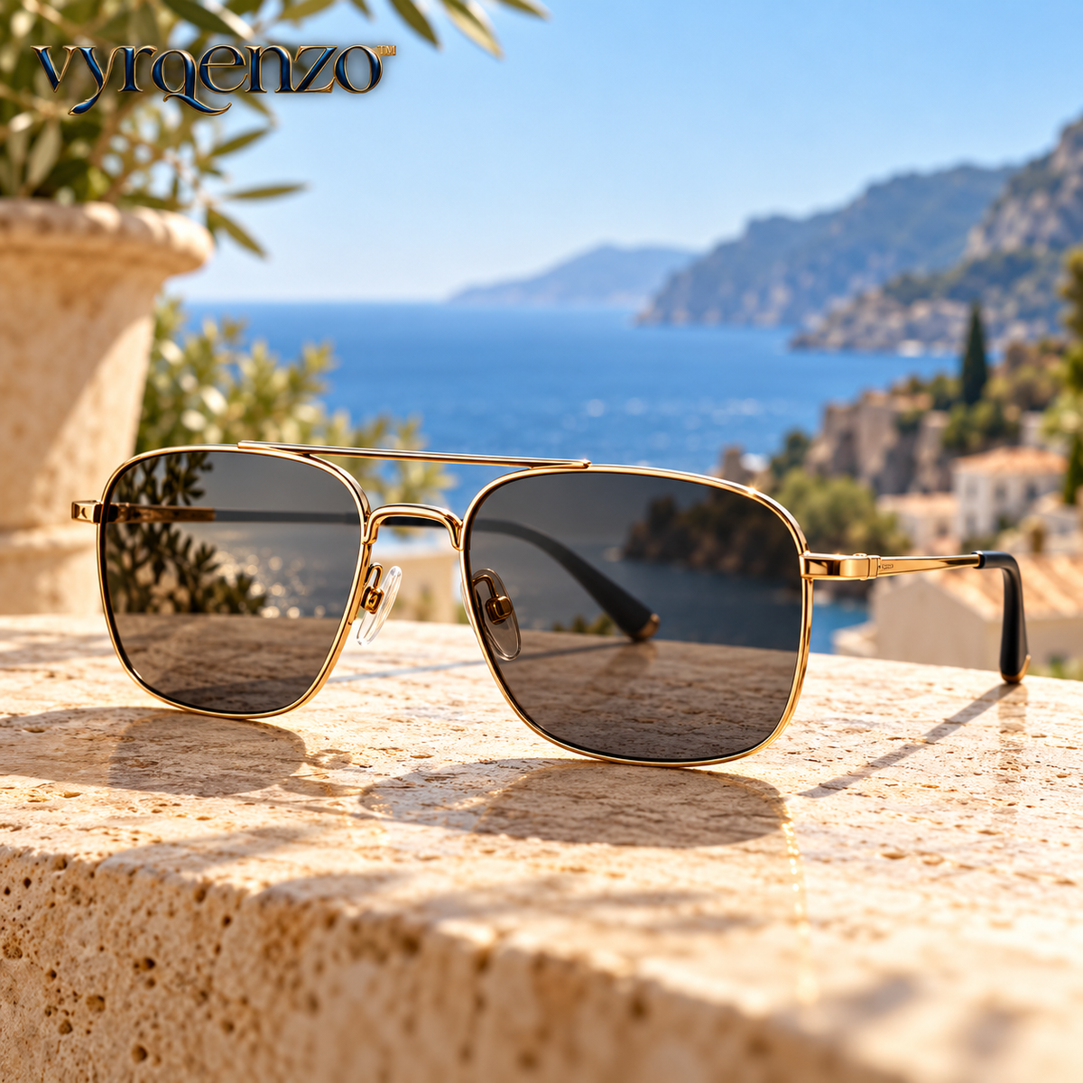 vyrqenzo™ Smoke Lens Pilot Sunglasses image 3