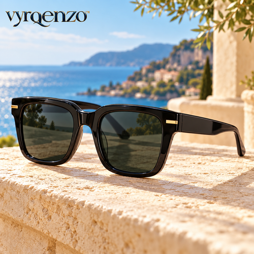 vyrqenzo™ Black Acetate Square Sunglasses image 3